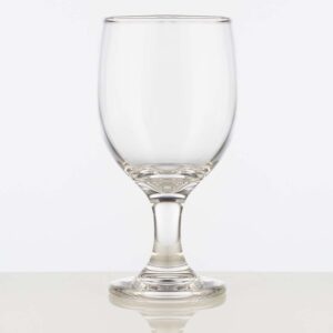 10.5 oz stemmed wine glass goblet on a white background.