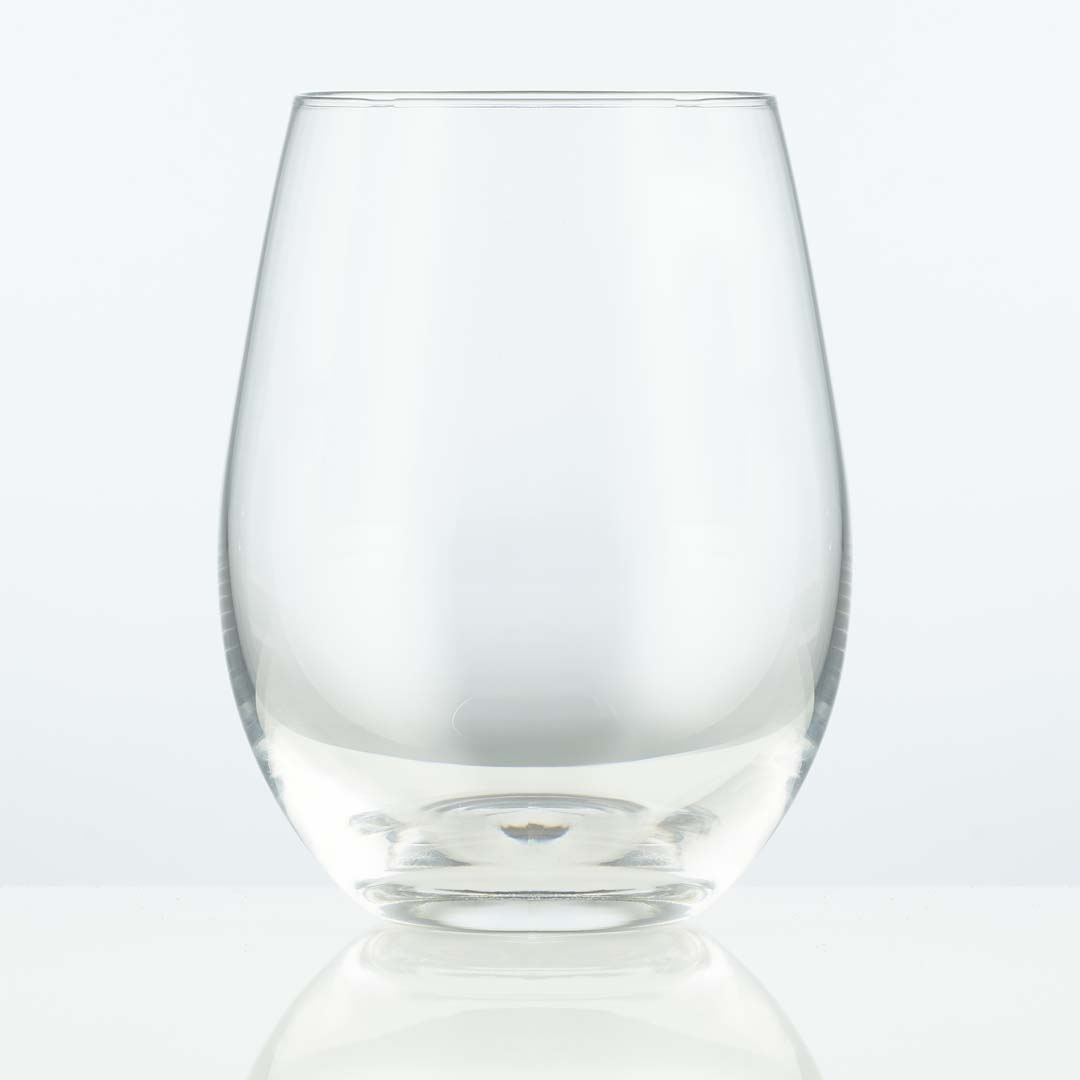 20oz brilliant stemless wine glass on a white background.