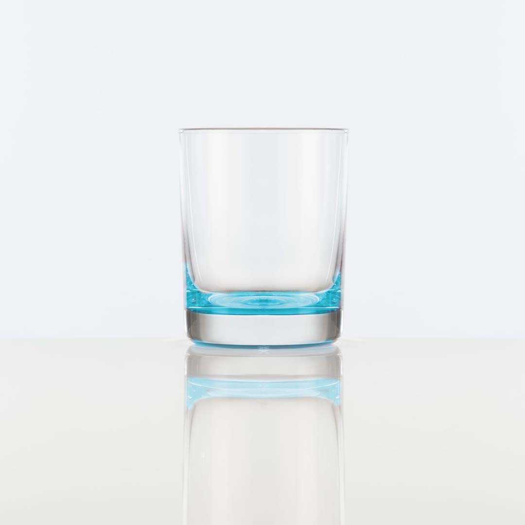 blue 11.75 oz glass on a white background.
