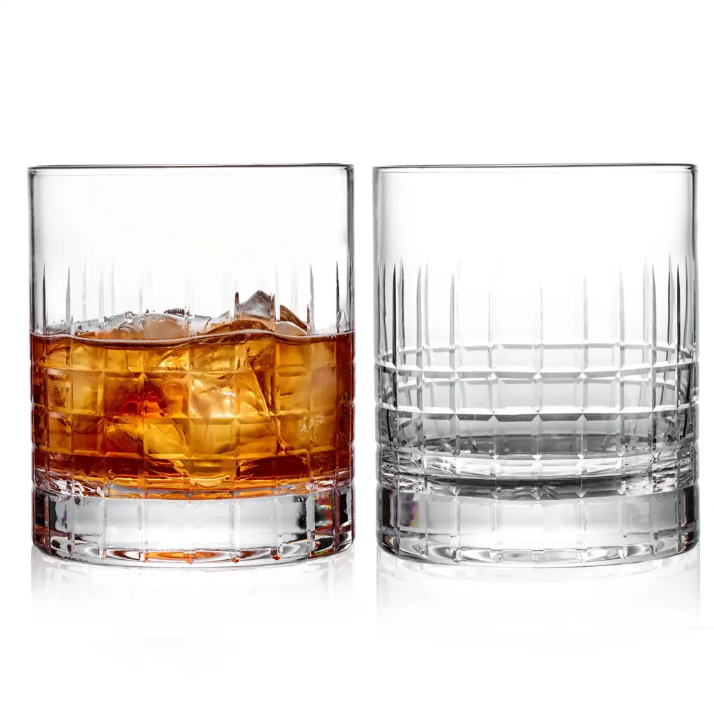 double old fashioned whiskey glass in our classic hand cut pattern.
