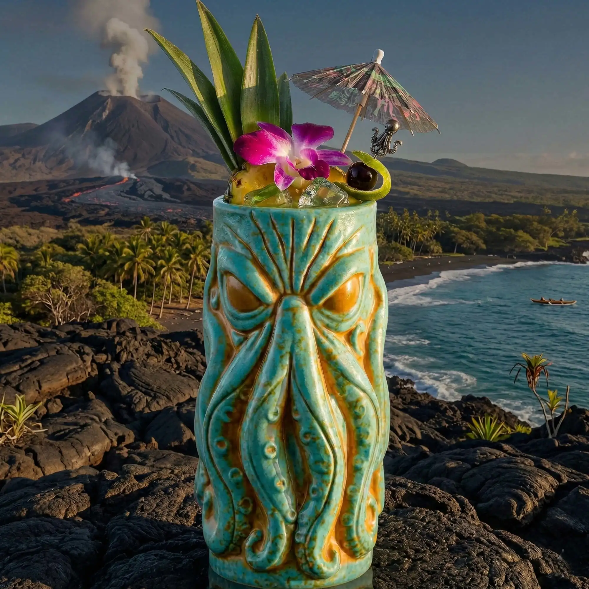 Kraken Ceramic Tiki Mug - 18 oz - Image 3