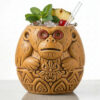 Coconut Monkey Tiki Mug, 22 oz Heavy Ceramic Hawaiian Cocktail Mug
